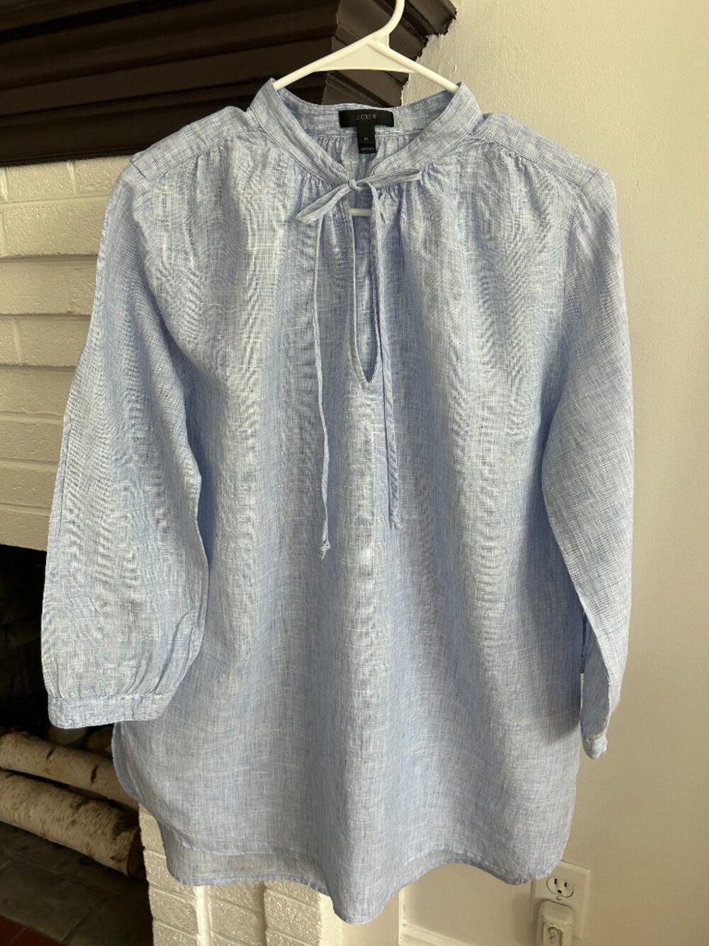 J. Crew Linen Blue Tunic Size Size M